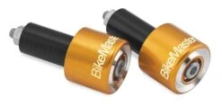 BikeMaster Anodized Aluminum Billet Bar Ends -Bikemaster bike master anodized aluminum billet bar ends gold