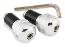 BikeMaster Anti Vibration Bar Ends -Bikemaster bike master anti vibration bar ends silver