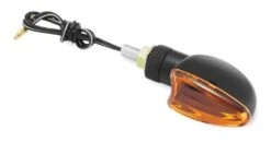 BikeMaster Mini-Stalk Turn Signals -Bikemaster bike master mini stalk turn signals black amber 2