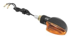 BikeMaster Mini-Stalk Turn Signals -Bikemaster bike master mini stalk turn signals carbon amber 2