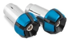 BikeMaster Two-Piece Anti-Vibration Bar Ends -Bikemaster bike master two piece anti vibration bar ends blue black