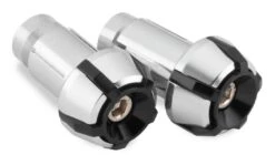 BikeMaster Two-Piece Anti-Vibration Bar Ends -Bikemaster bike master two piece anti vibration bar ends silver black