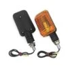 BikeMaster Universal Mini-Stalk Turn Signals -Bikemaster bike master universal mini stalk turn signals black amber
